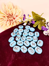 Dyed Howlite Runes (Hand Carved)