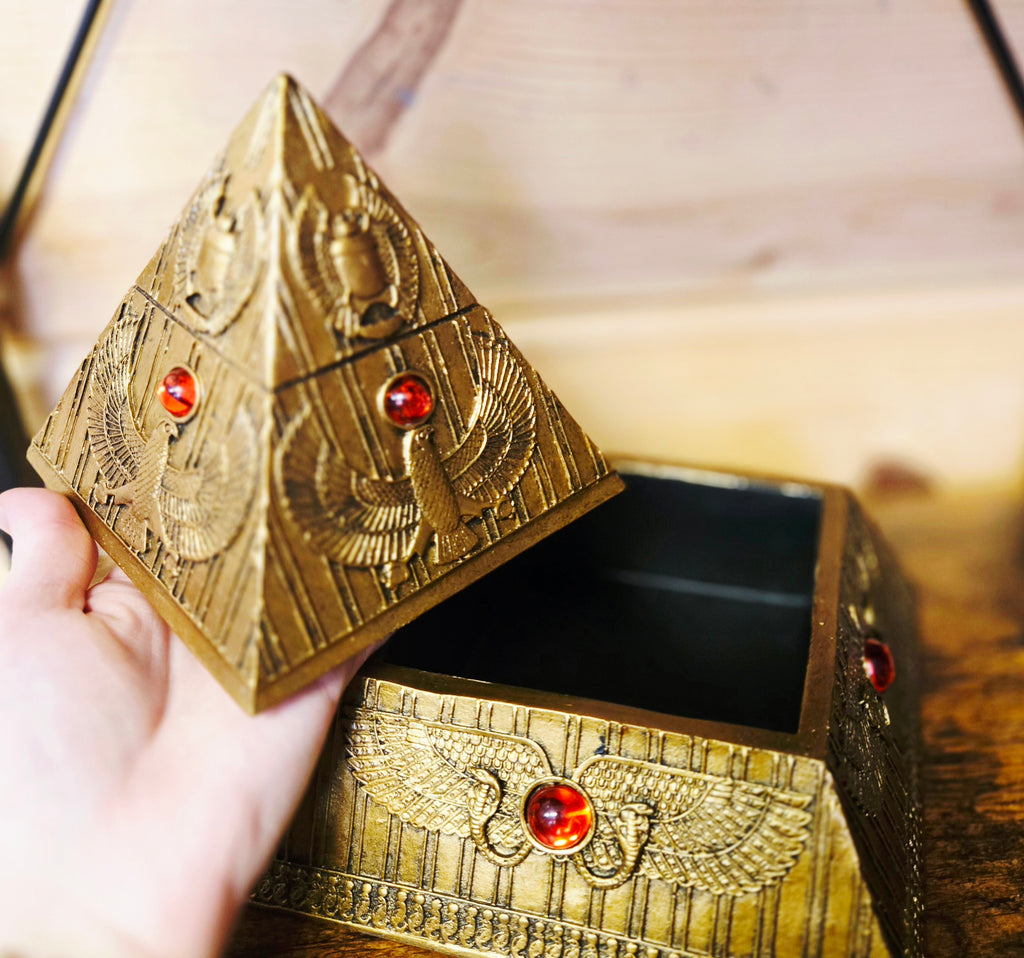 Large Gold Egyptian Pyramid Altar Box – Enchanted Genie LLC