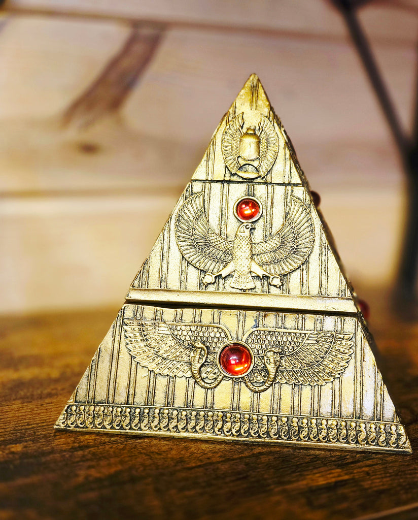 Large Gold Egyptian Pyramid Altar Box – Enchanted Genie LLC