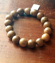 Wenge Wood 12mm Round Bead Bracelet