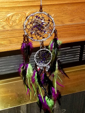 Dark Fairy Queen with Super 7 Stones Light-Up Dream Catcher
