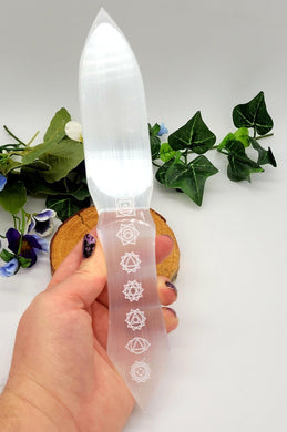 Selenite Chakra Athame Polished