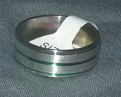 Multi Colored Stripe Ring Size 8