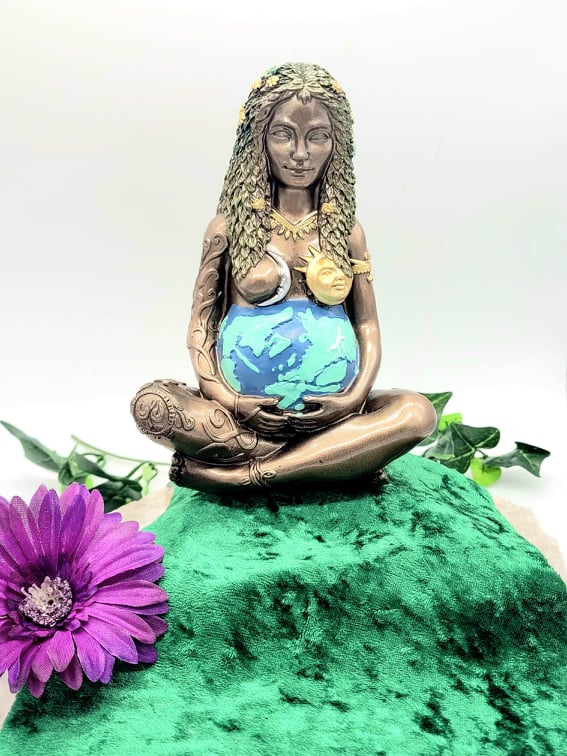 Gaia Earth Bronze Goddess Statue