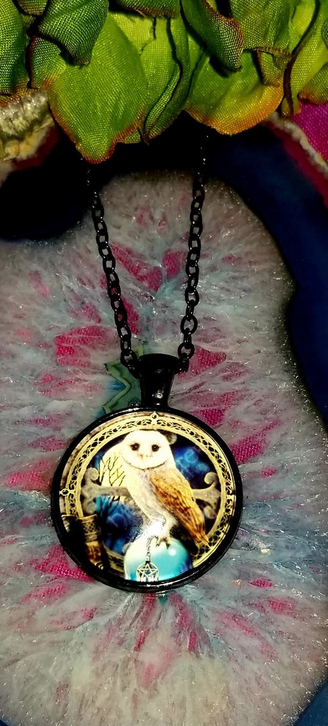 Owl Wisdom Pentagram Necklace