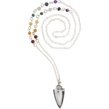 Chakra Gemstone Pendulum Necklace's