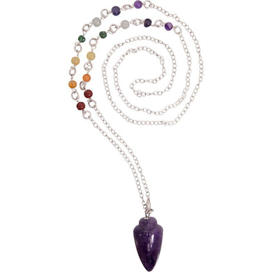 Chakra Gemstone Pendulum Necklace's
