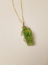 Green Speckled Infusion Necklace
