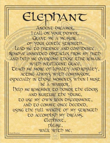 Elephant Totem Prayer Posters