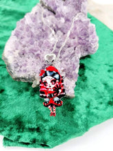 Red Day of the Dead Woman Necklace By Jasmine Becket Griffith