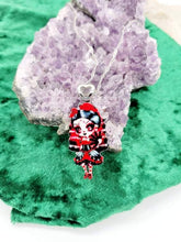 Red Day of the Dead Woman Necklace By Jasmine Becket Griffith